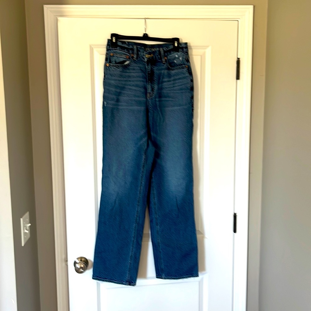 American Eagle jeans, curvy 90s straight, 8 long